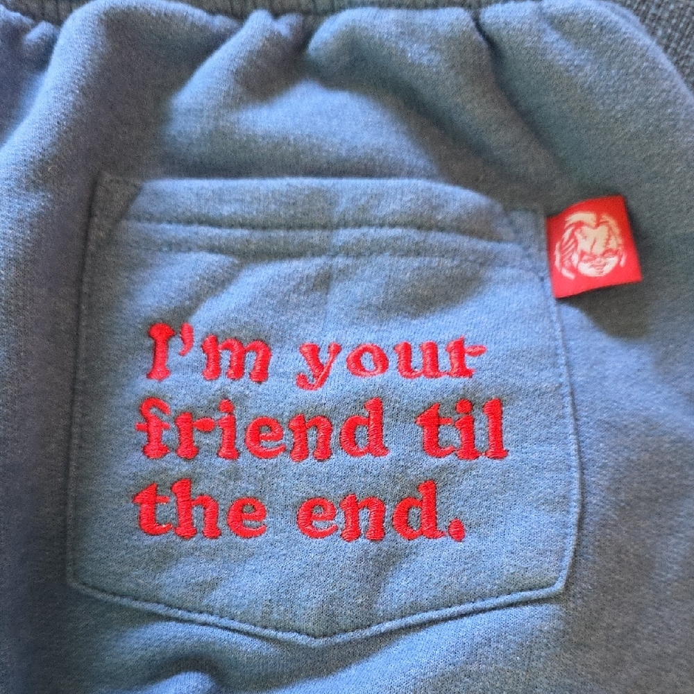 Universal Blue Jumpsuit with Red Embroidery - Picture 3 of 4